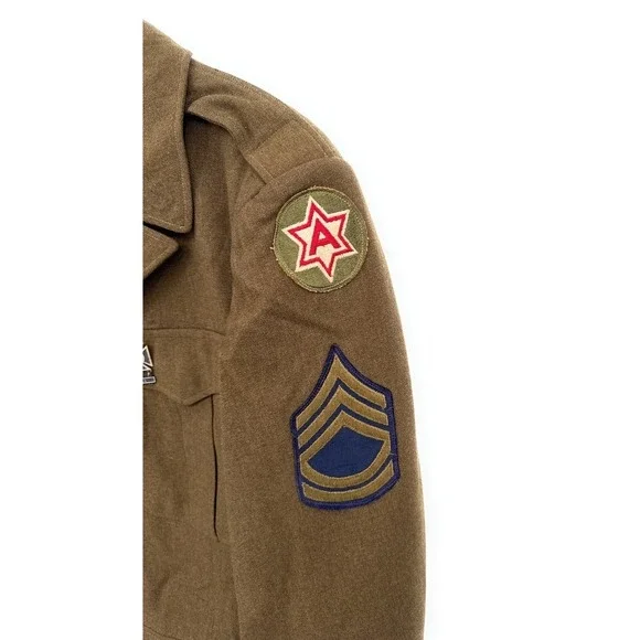 WWII Army Jacket 6th Command Rifle Qualification Staff Sergeant